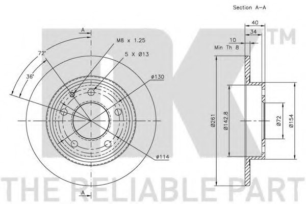NK 313228 Brake Disc